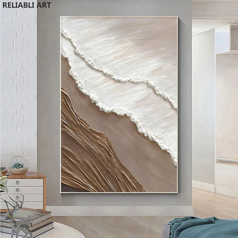 Abstract Ocean Waves Seascape Coastal Wall Art Canvas Prints For Living Room Bedroom Wall Decor