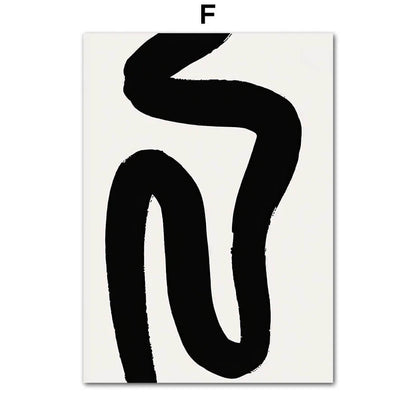 Abstract Line Vase Girl Retro Wabi-Sabi Wall Art Canvas Print Modern Beige Poster For Living Room Bedroom Home Decor