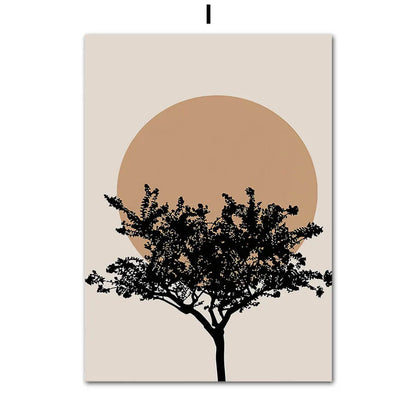 Abstract Line Vase Girl Retro Wabi-Sabi Wall Art Canvas Print Modern Beige Poster For Living Room Bedroom Home Decor