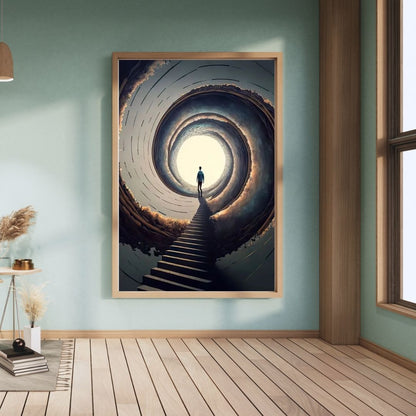 Abstract Black White Architectural Arch Modern Wall Art Canvas Print Minimalist Poster for Living Room Bedroom Decor