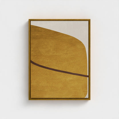 Abstract Desert Sand Minimalist Framed Wall Art Canvas Print - Modern Neutral Luxury Artwork
