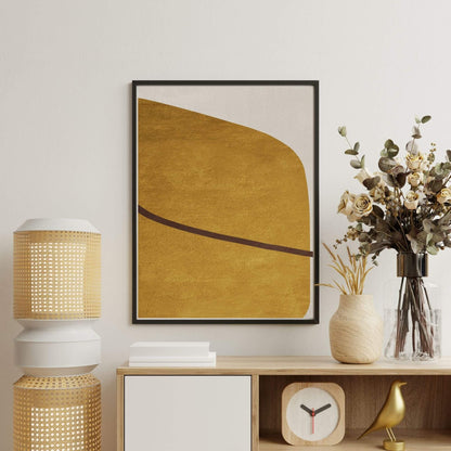 Abstract Desert Sand Minimalist Framed Wall Art Canvas Print - Modern Neutral Luxury Artwork