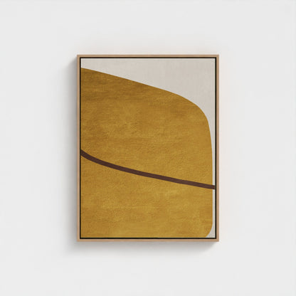 Abstract Desert Sand Minimalist Framed Wall Art Canvas Print - Modern Neutral Luxury Artwork
