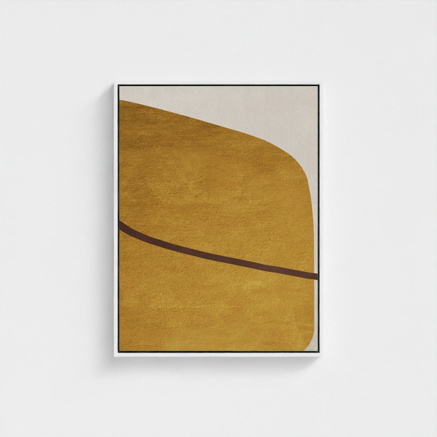 Abstract Desert Sand Minimalist Framed Wall Art Canvas Print - Modern Neutral Luxury Artwork