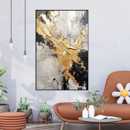 Golden Chaos | Hand-Painted Artwork