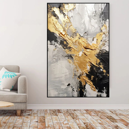 Golden Chaos | Hand-Painted Artwork