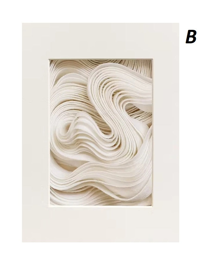 Abstract Modern 3D Effect Geometric Wabi Sabi Wall Art Canvas Print Minimalist Japandi Art Print For Scandinavian Living Room Wall Decor