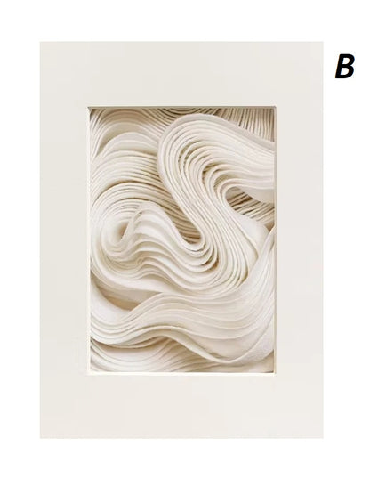 Abstract Modern 3D Effect Geometric Wabi Sabi Wall Art Canvas Print Minimalist Japandi Art Print For Scandinavian Living Room Wall Decor