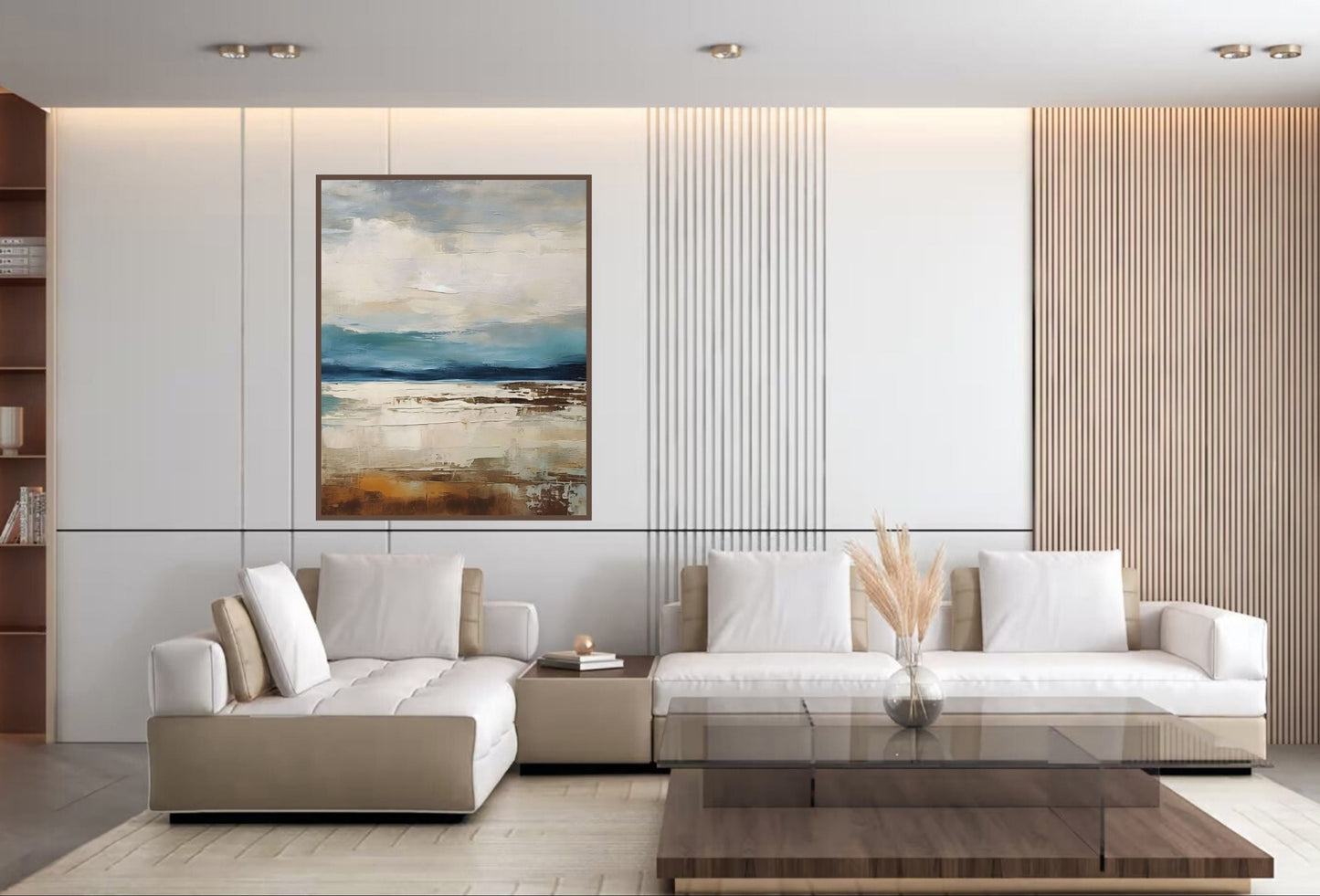 Abstract Mountain Landscape Wall Art Canvas Prints  Modern Textured Nature Art Golden Aesthetic Poster for Large Living Room Decor