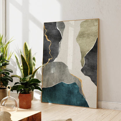 Abstract Nordic Canvas Print Wall Art For Modern Scandinavian Living Room Bedroom Office Home Decor