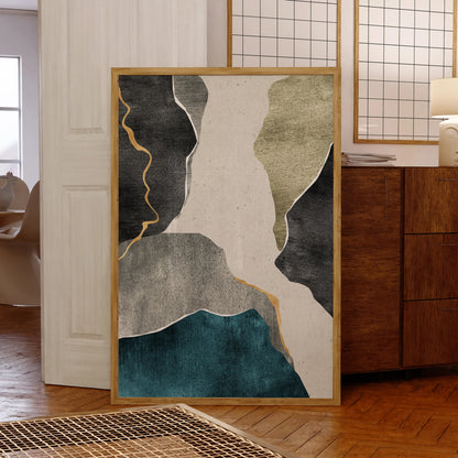 Abstract Nordic Canvas Print Wall Art For Modern Scandinavian Living Room Bedroom Office Home Decor