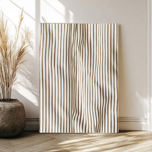 Abstract Vertical Lines Framed Wall Art Canvas Print