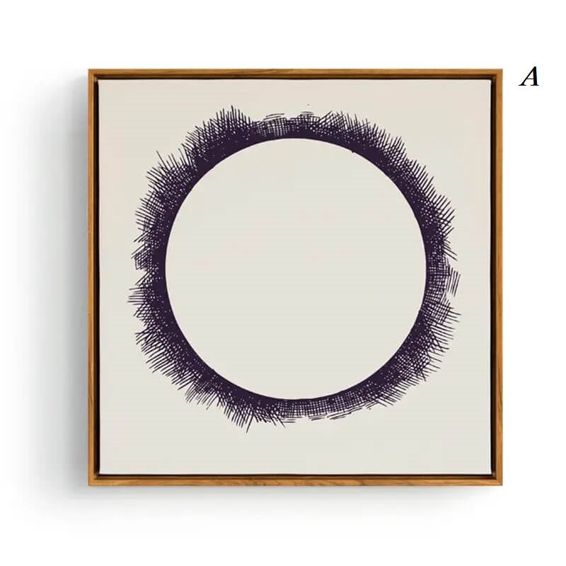 Abstract Black White Hollow Graphics Wall Art Canvas Prints Minimalist Nordic Geometric Poster For Modern Bedroom Living Room Office Wall Décor