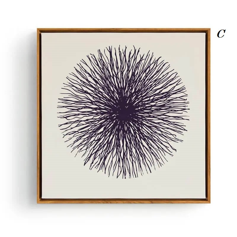 Abstract Black White Hollow Graphics Wall Art Canvas Prints Minimalist Nordic Geometric Poster For Modern Bedroom Living Room Office Wall Décor