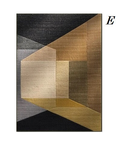 Abstract Geometric Black Brown Canvas Prints Modern Wall Art Pictures For Stylish Living Room Office Décor