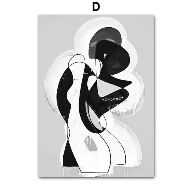 Abstract Fashion Line Art Woman Canvas Prints Wall Art Nordic Minimalist Watercolor Poster For Modern Living Room Décor