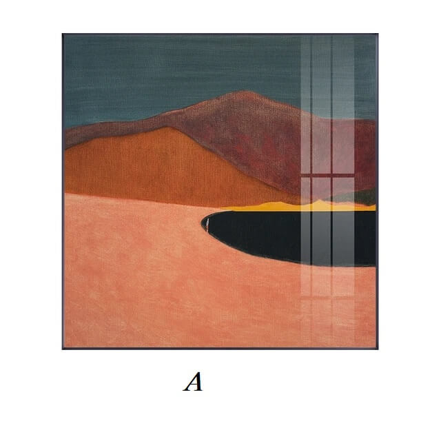 Abstract Landscape Canvas Print Wall Art Nordic Poster Dark Color Desert Wall Pictures For Scandinavian Living Room Bedroom Home Décor