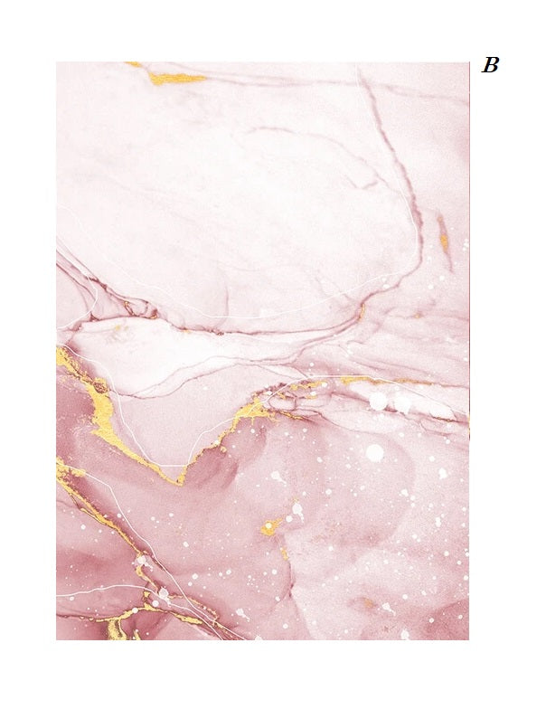 Abstract Marble Liquid Canvas Print Wall Art Luxury Pink Golden Fine Art Flowing Poster For Modern Living Room Bedroom Décor