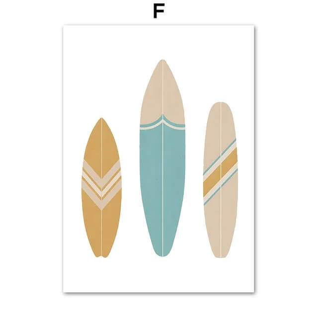 Abstract Minimalist Sea Beach Surfboard Mountain Canvas Prints Boho Large Wall Art Nordic Poster For Living Room Décor