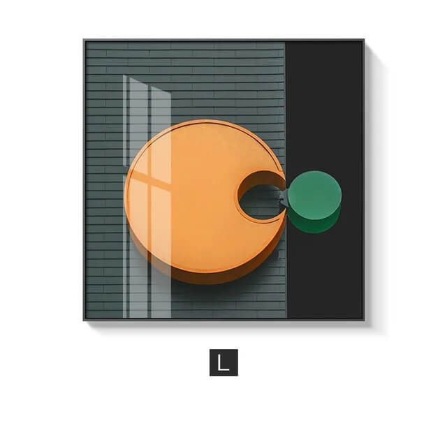 Abstract Modern Building Architectural Canvas Prints Colorful Solid Colors Wall Art Geometric Posters Pictures For Nordic Living Room Office Décor