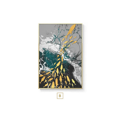 Abstract Marine Wall Art Fine Art Canvas Prints Modern Contemporary Poster For Office Interior Wall Art Luxury Living Room Home Decor