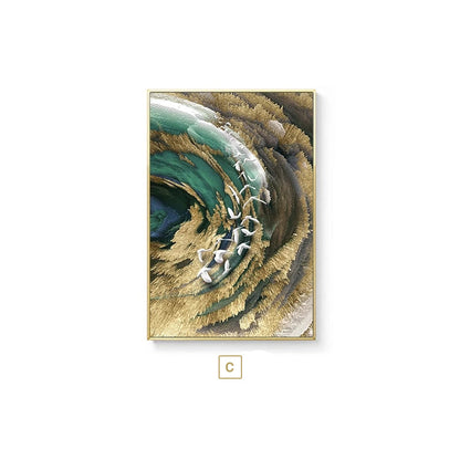 Abstract Marine Wall Art Fine Art Canvas Prints Modern Contemporary Poster For Office Interior Wall Art Luxury Living Room Home Decor