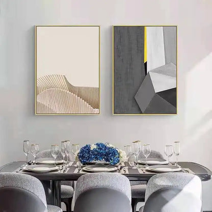 Abstract Geometric Modern Aesthetics Wall Art Fine Art Canvas Prints Pictures For Urban Apartment Living Room Dining Room Art For Contemporary Interior Design