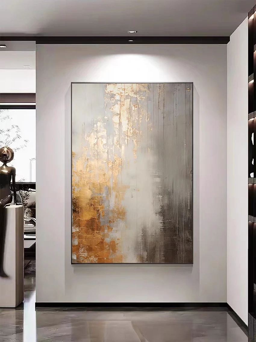 Gilded Abstraction | Hand-Painted Artwork