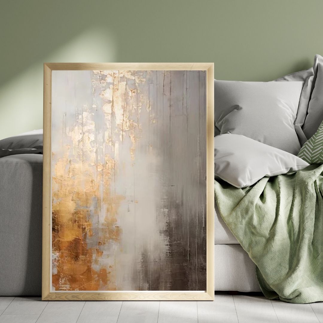 Gilded Abstraction | Hand-Painted Artwork