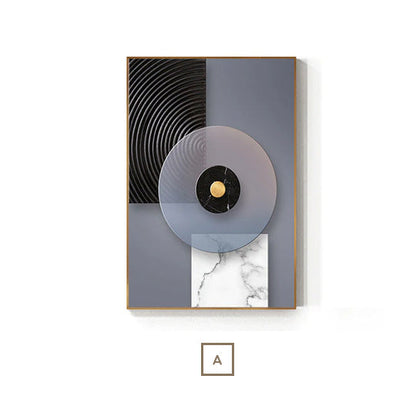 Abstract Geometric Shape Modern Wall Art Canvas Prints For Luxury Loft Living Room Home Office Wall Decor