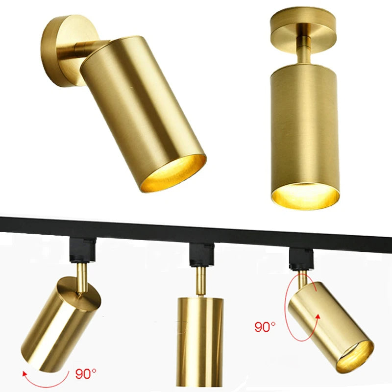 Adjustable LED Track and Ceiling Spot Light - Modern Wall  Ceiling Mounted Spotlight Fixture for Home, Shop Gallery Lighting