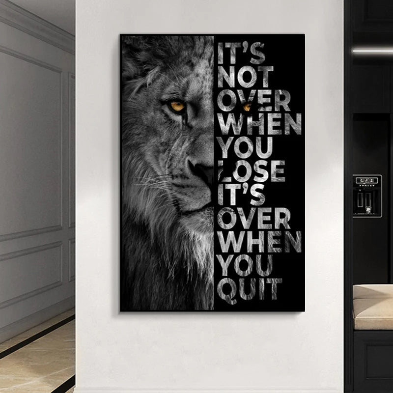 Animal Motivational Quotes Modern Canvas Print Wall Art Inspirational Words For Modern Living Room Office Home Décor