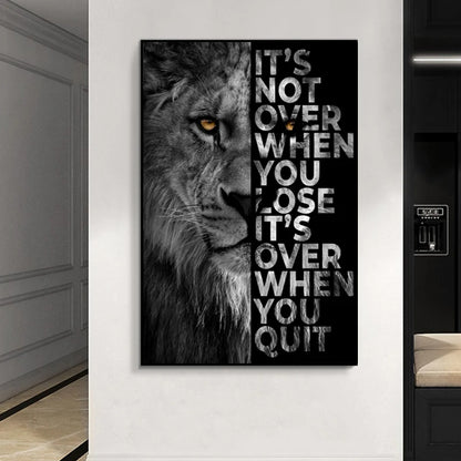 Animal Motivational Quotes Modern Canvas Print Wall Art Inspirational Words For Modern Living Room Office Home Décor