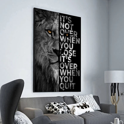 Animal Motivational Quotes Modern Canvas Print Wall Art Inspirational Words For Modern Living Room Office Home Décor