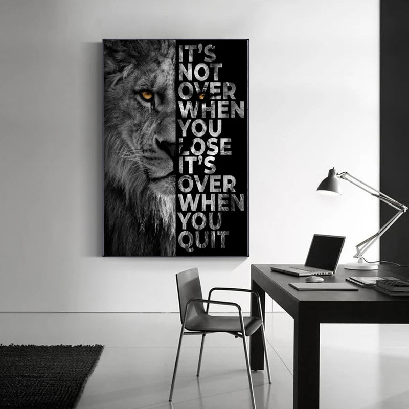 Animal Motivational Quotes Modern Canvas Print Wall Art Inspirational Words For Modern Living Room Office Home Décor