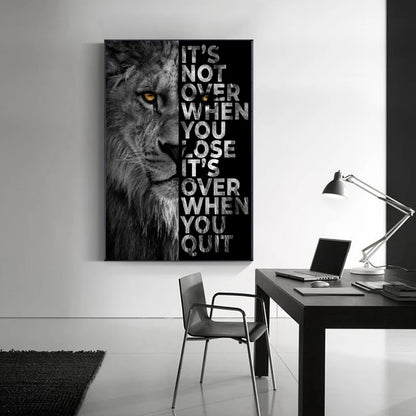 Animal Motivational Quotes Modern Canvas Print Wall Art Inspirational Words For Modern Living Room Office Home Décor