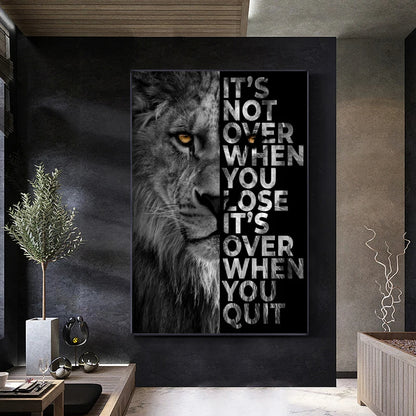 Animal Motivational Quotes Modern Canvas Print Wall Art Inspirational Words For Modern Living Room Office Home Décor