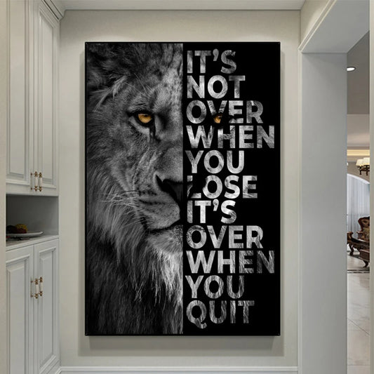 Animal Motivational Quotes Modern Canvas Print Wall Art Inspirational Words For Modern Living Room Office Home Décor