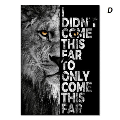 Animal Motivational Quotes Modern Canvas Print Wall Art Inspirational Words For Modern Living Room Office Home Décor