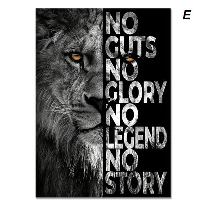 Animal Motivational Quotes Modern Canvas Print Wall Art Inspirational Words For Modern Living Room Office Home Décor