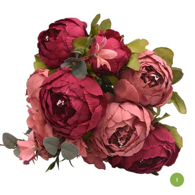 Fashionable Artificial Silk Peony Flower Bouquet For Wedding Venue Living Room Bedroom Stylish Peonies Floral Display For Modern Home Décor