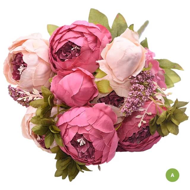 Fashionable Artificial Silk Peony Flower Bouquet For Wedding Venue Living Room Bedroom Stylish Peonies Floral Display For Modern Home Décor