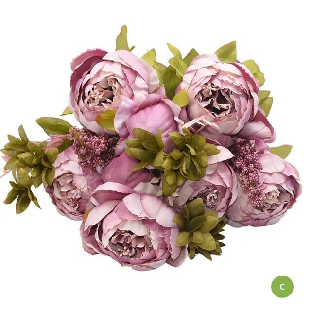 Fashionable Artificial Silk Peony Flower Bouquet For Wedding Venue Living Room Bedroom Stylish Peonies Floral Display For Modern Home Décor