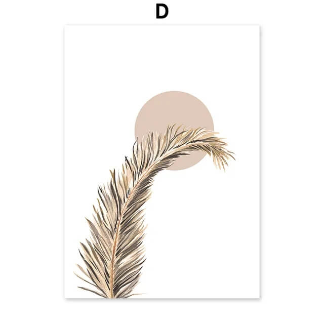 Beach Palm Tree Surf Bird Boho Wall Art Canvas Prints Minimalist Abstract Nordic Posters Wall Pictures For Living Room Décor