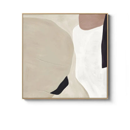 Abstract Beige Terracotta Minimalist Geometric Wall Art Canvas Prints Square Format Poster For Bedroom Modern Art