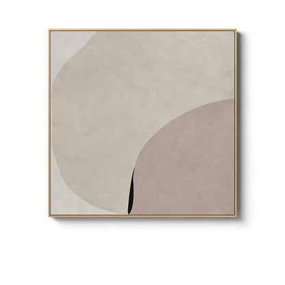 Abstract Beige Terracotta Minimalist Geometric Wall Art Canvas Prints Square Format Poster For Bedroom Modern Art