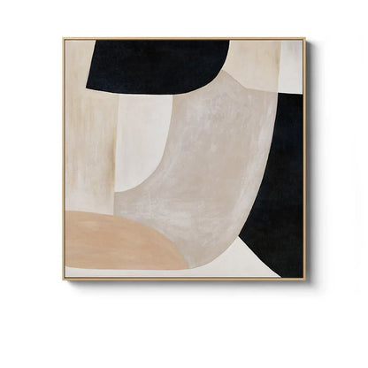 Abstract Beige Terracotta Minimalist Geometric Wall Art Canvas Prints Square Format Poster For Bedroom Modern Art