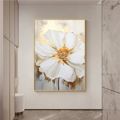 Big White Flower Wall Art Canvas Prints Modern Floral Posters For Living Room Dining Room Wall Decoration