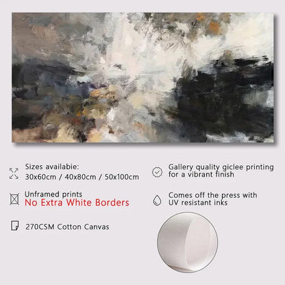 Large Abstract Wall Art Canvas Prints Neutral Color Poster For Modern Living Room Dining Room Home Office Wall Art Decor