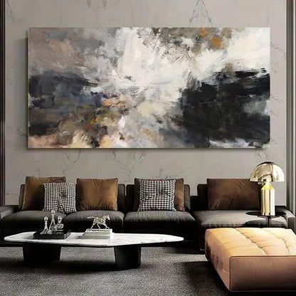 Large Abstract Wall Art Canvas Prints Neutral Color Poster For Modern Living Room Dining Room Home Office Wall Art Decor